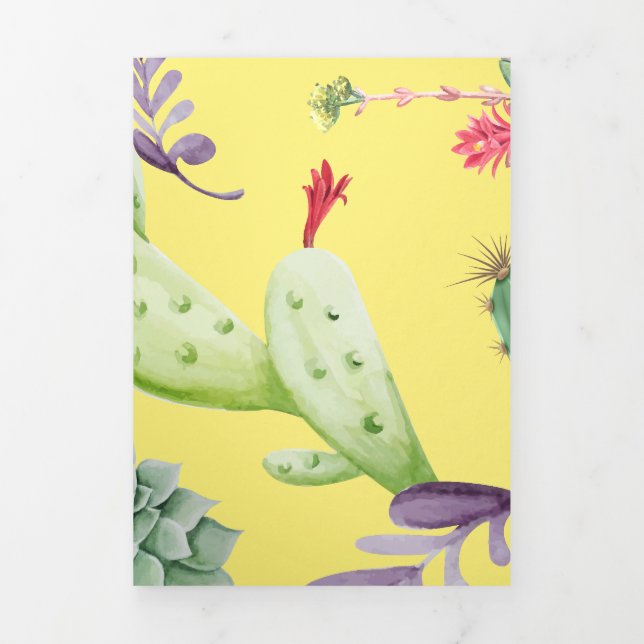 Cactus Pattern 9 Dreifach Gefaltete Urlaubskarte (Cover)