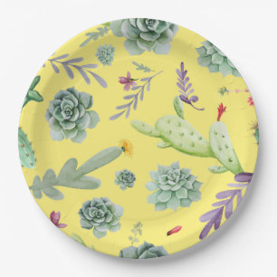 Cactus Pattern 9 Pappteller