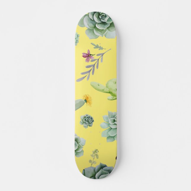 Cactus Pattern 9 Skateboard (Vorne)