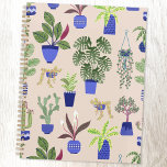 Cactus Pattern Blush Pink Planer<br><div class="desc">Hauspflanzen, Kakteen und Sukkulente auf einem staubigen rosa Hintergrund für Gärtner im Haus überall. Originelle Kunst von Nic Squirrell.</div>