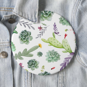 Cactus Pattern Button