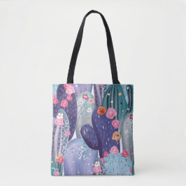 Cactus Pattern Colorful Watercolor Tasche