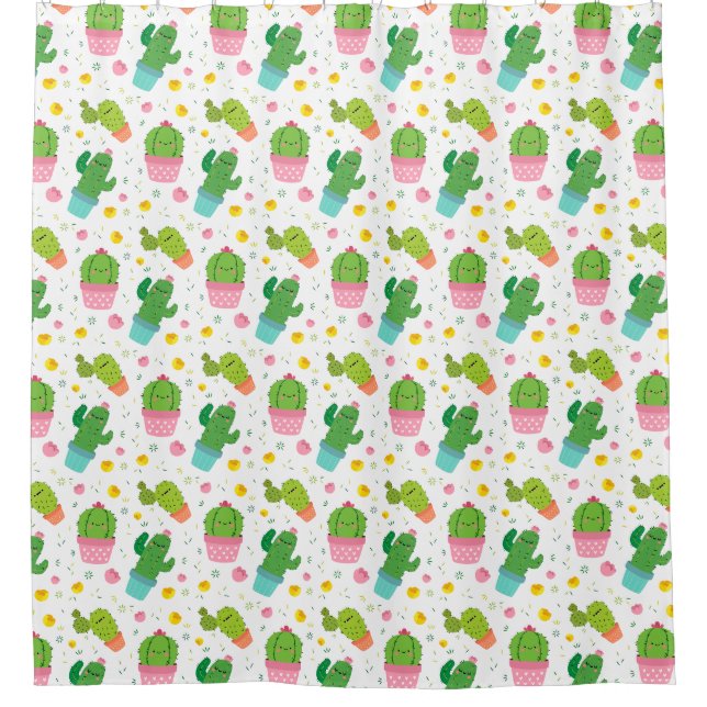 Cactus Pattern Duschvorhang (Vorderseite)