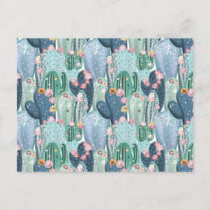 Cactus Pattern Feiertagspostkarte