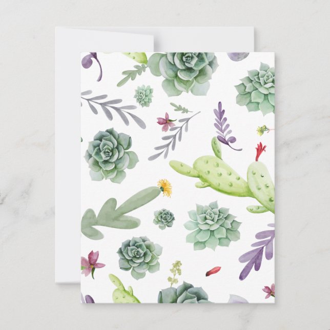 Cactus Pattern Mitteilungskarte (Vorderseite)