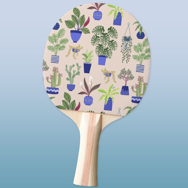 Cactus Pattern Tischtennis Schläger (Cactus succulent cacti houseplant ping pong paddle)
