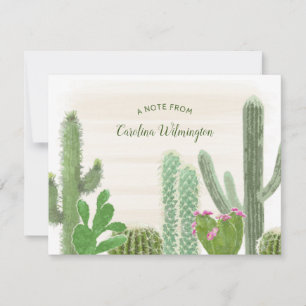 Cactus Pflanze Boho Wüste Watercolor Mitteilungskarte