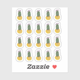 Cactus Pflanze Cheetah Doodle Design Aufkleber