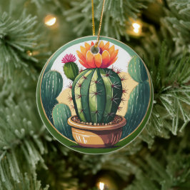 Cactus Pflanze Keramik Decorative verkleidete Glas Ornament