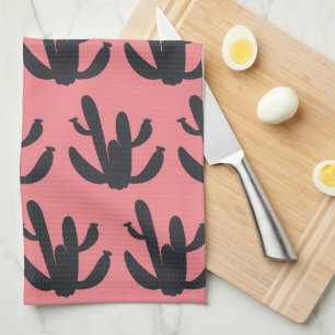 Cactus Pflanze Silhouette Illustration Art Geschirrtuch