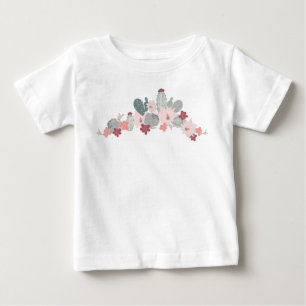 Cactus Pink Mint Succulents Wüste Pflanze Motif Baby T-shirt