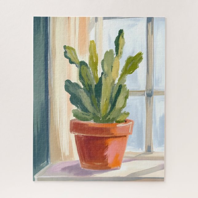 Cactus Plant | Green Botanical Watercolor (Vertikal)