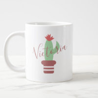 Cactus Pot à rayures Nom Géante Tasse à café