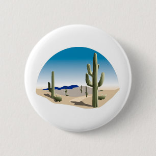 Cactus Prairie Scene Button