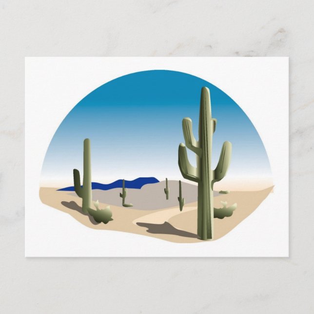 Cactus Prairie Scene Postkarte (Vorderseite)