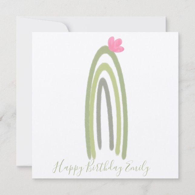 Cactus Rainbow Illustration Earthy (Vorderseite)