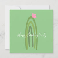 Cactus Rainbow Illustration Geburtstag
