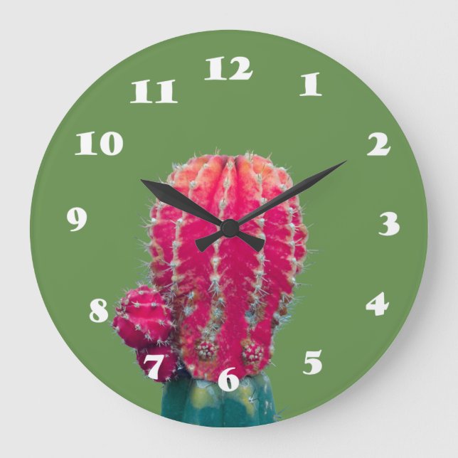 Cactus rose horloge murale (Recto)
