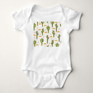 Cactus Sand: Mexikanischer Stil Nahtlos. Baby Strampler