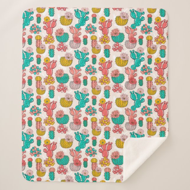 Cactus Sherpa Blanket Sherpadecke (Vorderseite)