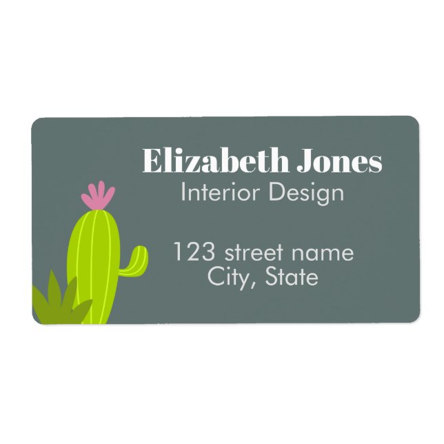 Cactus Shipping Labels (Vorne)
