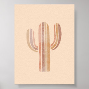 Cactus Simple Boho Drawings Boho Chic Ästhetik Bo Poster