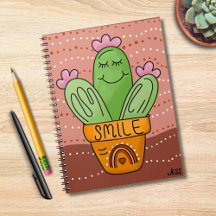 Cactus Smile Boho Rainbow Colors Happy Niedlich
