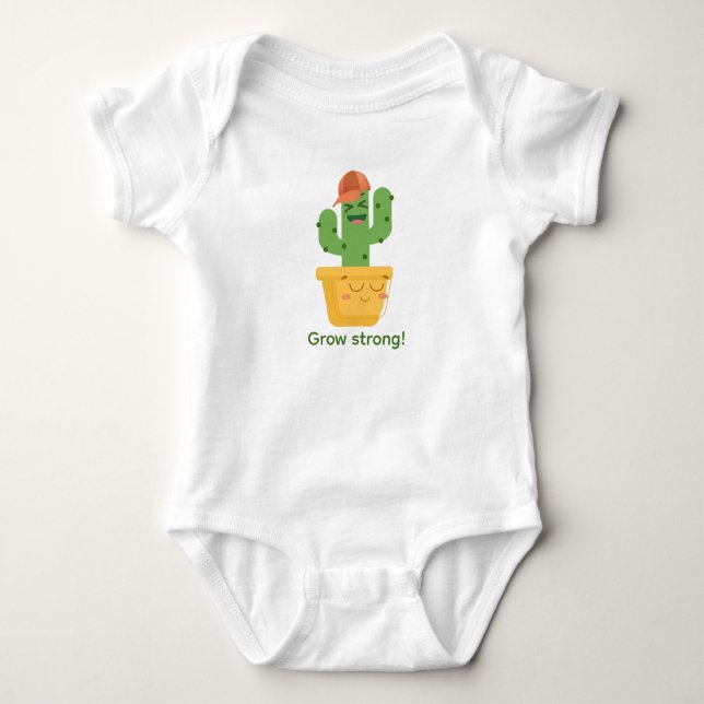 Cactus son and Mama Pflanze Baby Strampler (Vorderseite)