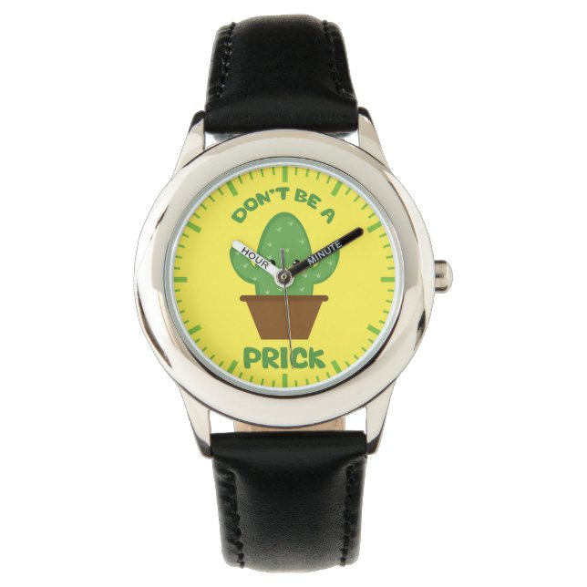 Cactus Spaß - Funny Novelty Armbanduhr (Vorderseite)