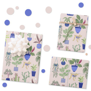Cactus succulent Blush Pink Geschenkpapier Set