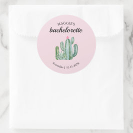 Cactus succulent Desert Bachelorette Gevor Runder Aufkleber