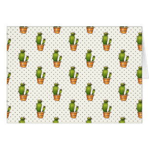 Cactus & Succulent Polk Dot Pattern