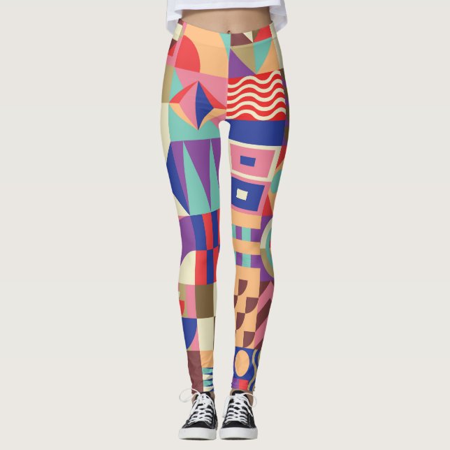 Cactus succulent: Sketch Style Doodle Leggings (Vorderseite)