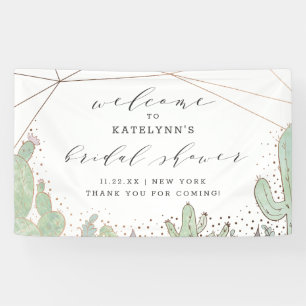 Cactus & Succulent Terrarium Brautparty Willkommen Banner