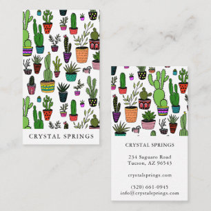 Cactus succulents Botanische Pflanze Doodle Niedli Visitenkarte
