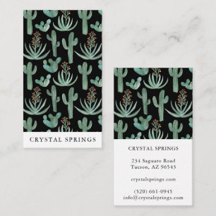 Cactus succulents Botanische Pflanze Moderner Chic Visitenkarte
