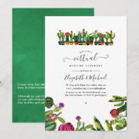 Cactus succulents Fiesta Online Virtual Wedding