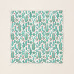 Cactus succulents hercculare pattern whimsical schal<br><div class="desc">Ein eleganter weißer Hintergrund mit Kakteen,  Kakteen und Sukkulenten sowie roten und grünen Herzen.  Für Mädchen,  Teenager und Frauen.</div>