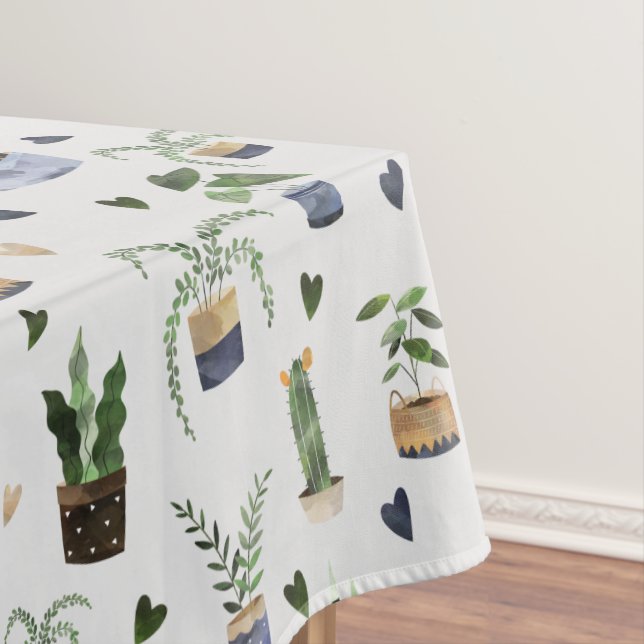 Cactus succulents & Potted Pflanze Boho Pattern Tischdecke (Beispiel)