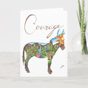 Cactus sud-ouest Mule par Sherry Jarvis Carte plié