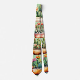 Cactus Summer Arizona Wüste Heiße Pflanze Krawatte