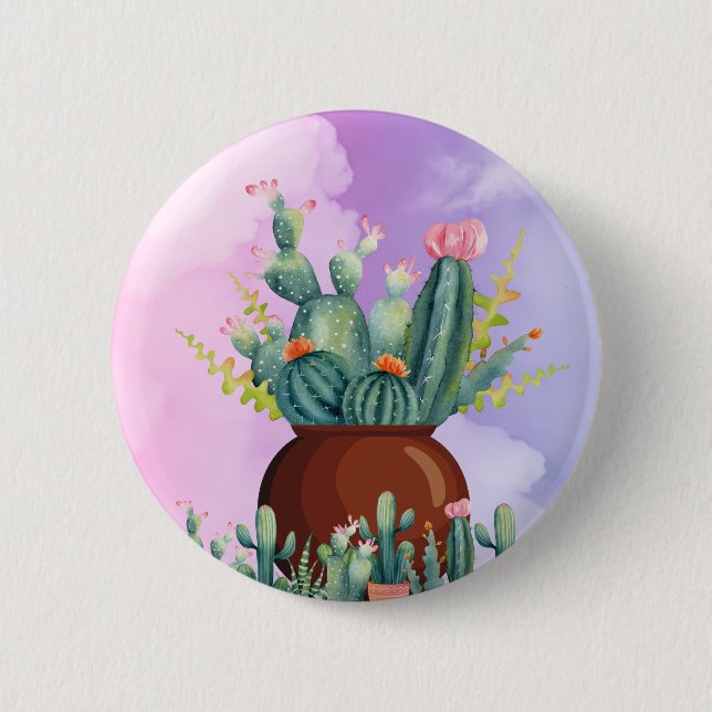 Cactus Sunrise Button (Vorderseite)