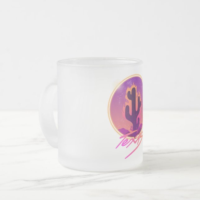 CACTUS SUNSET NEON  MATTGLASTASSE (Vorderseite Links)