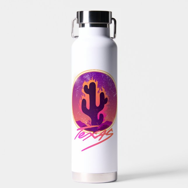 CACTUS SUNSET NEON  TRINKFLASCHE (Vorne)