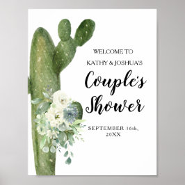 Cactus Taco 'bout Liebe Couple Dusche Willkommen Poster