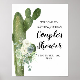 Cactus Taco 'bout Love Couple Shower Willkommen Poster