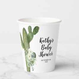 Cactus Taco Bout White Blume Whitepaper Pappbecher