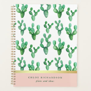 Cactus tendance   Blush et Faux Gold Desert Motif