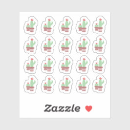 Cactus Terracotta Pots Shapes Floral Jungle Aufkleber