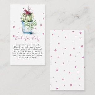 Cactus Theme Book for Baby Invitation Enclosure Begleitkarte
